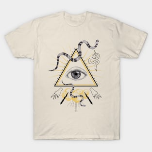 All seeing eye with snakes T-Shirt